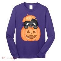 Pumpkin Kitty Cute Halloween Long Sleeve Shirt thumb 0