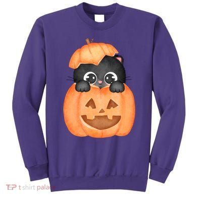 Pumpkin Kitty Cute Halloween Sweatshirt
