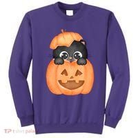 Pumpkin Kitty Cute Halloween Sweatshirt thumb 0