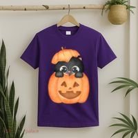 Pumpkin Kitty Cute Halloween T-Shirt thumb 2