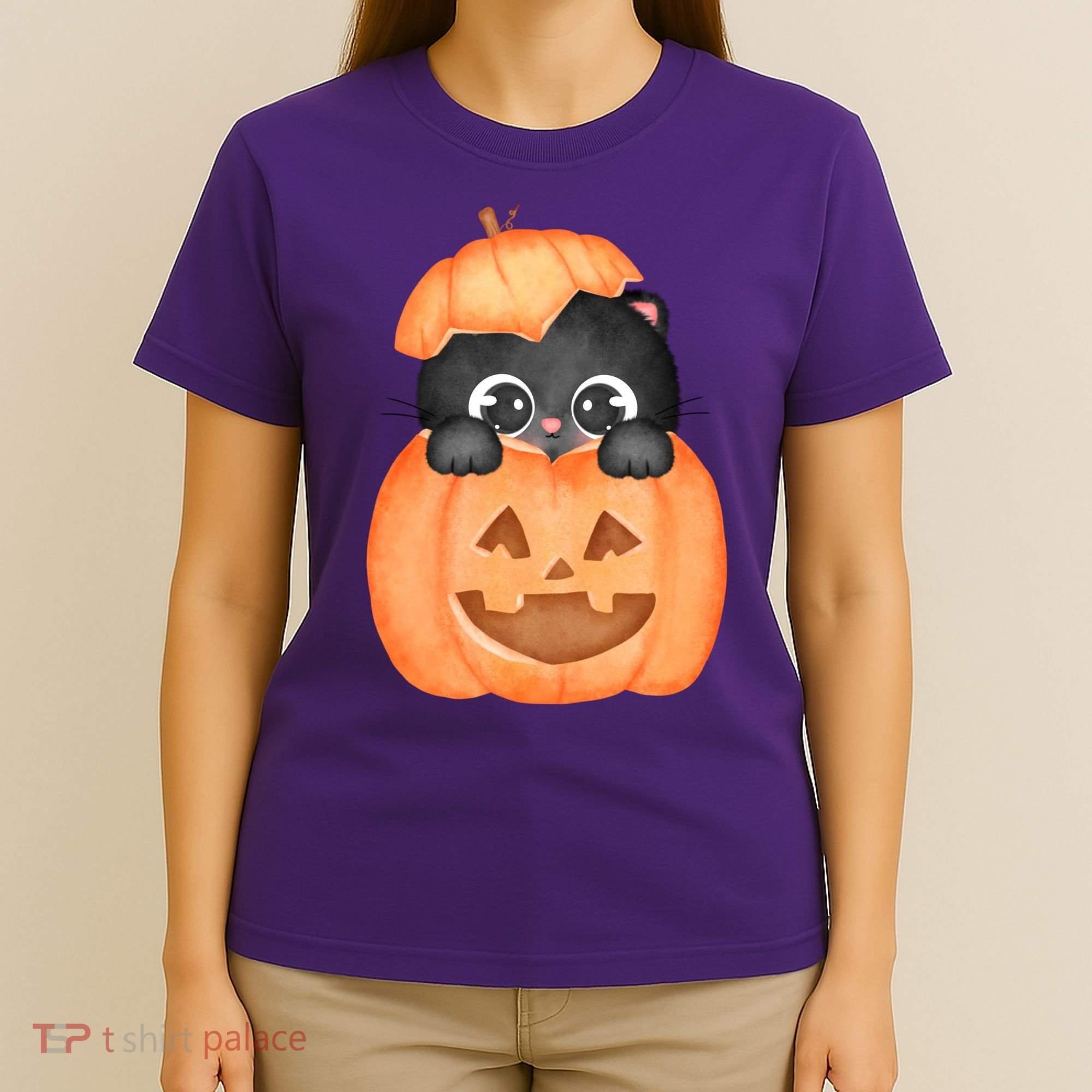 Pumpkin Kitty Cute Halloween T-Shirt