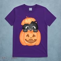 Pumpkin Kitty Cute Halloween T-Shirt thumb 5