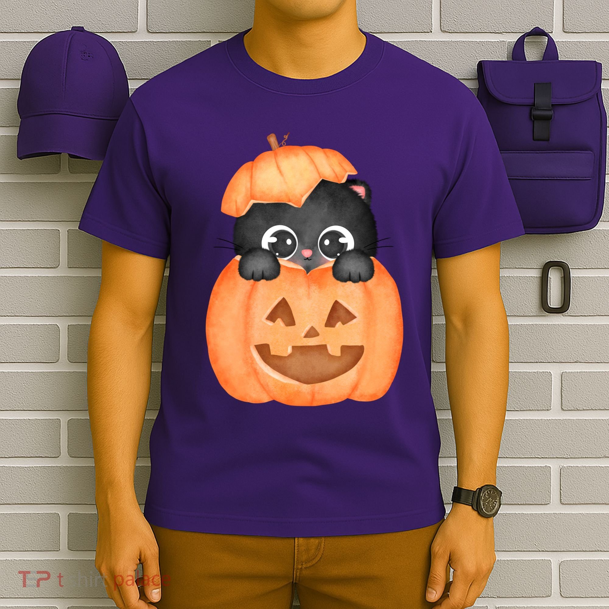 Pumpkin Kitty Cute Halloween T-Shirt