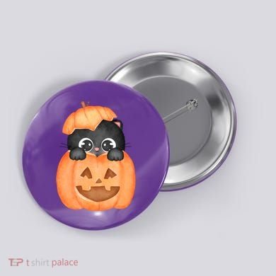 Pumpkin Kitty Cute Halloween Button