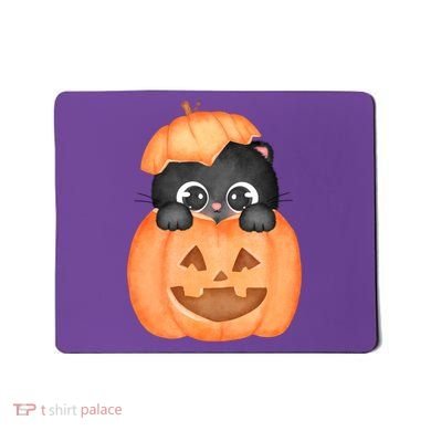 Pumpkin Kitty Cute Halloween Mousepad
