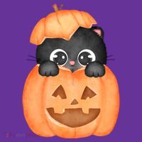 Pumpkin Kitty Cute Halloween Hat thumb 2