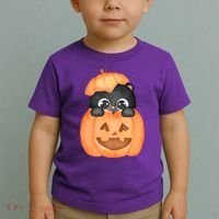 Pumpkin Kitty Cute Halloween Toddler T-Shirt thumb 2