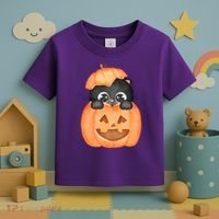 Pumpkin Kitty Cute Halloween Toddler T-Shirt thumb 3