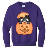 Pumpkin Kitty Cute Halloween Kids Sweatshirt thumb 0