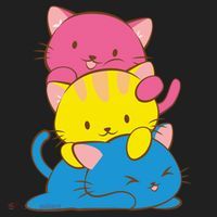 Pansexual Kawaii Cat Anime Art Cute Pan Pride Beanie thumb 2
