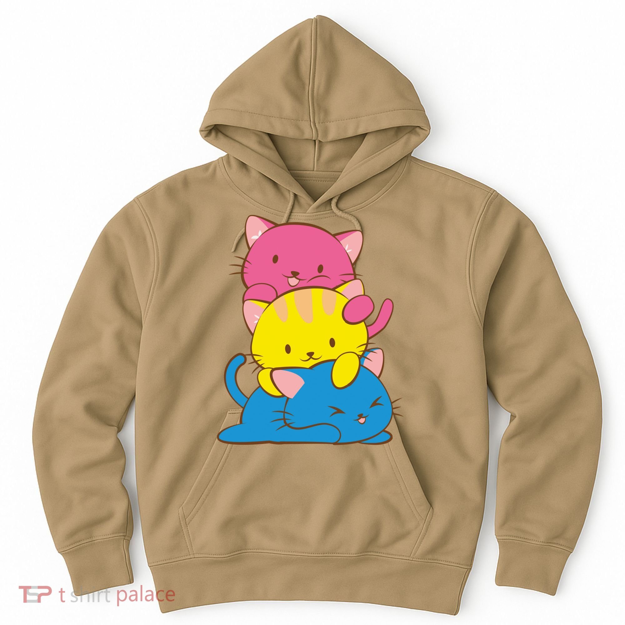 Pansexual Kawaii Cat Anime Art Cute Pan Pride Hoodie