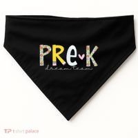 Pre K Dream Team First Day Of School USA-Made Doggie Bandana thumb 0