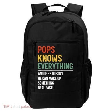 Pops Knows Everything Father's Day Pops Backpack