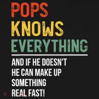 Pops Knows Everything Father's Day Pops Backpack thumb 2