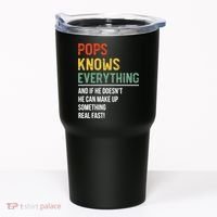 Pops Knows Everything Father's Day Pops Tumbler thumb 0