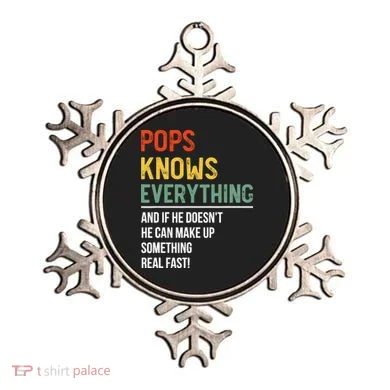 Pops Knows Everything Father's Day Pops Ornament