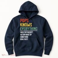 Pops Knows Everything Father's Day Pops Hoodie thumb 0