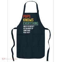 Pops Knows Everything Father's Day Pops Apron thumb 0