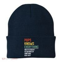 Pops Knows Everything Father's Day Pops Beanie thumb 0
