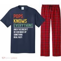 Pops Knows Everything Father's Day Pops Pajama Set thumb 0