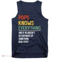 Pops Knows Everything Father's Day Pops Tank Top thumb 0