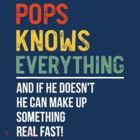 Pops Knows Everything Father's Day Pops Golf Towel thumb 3