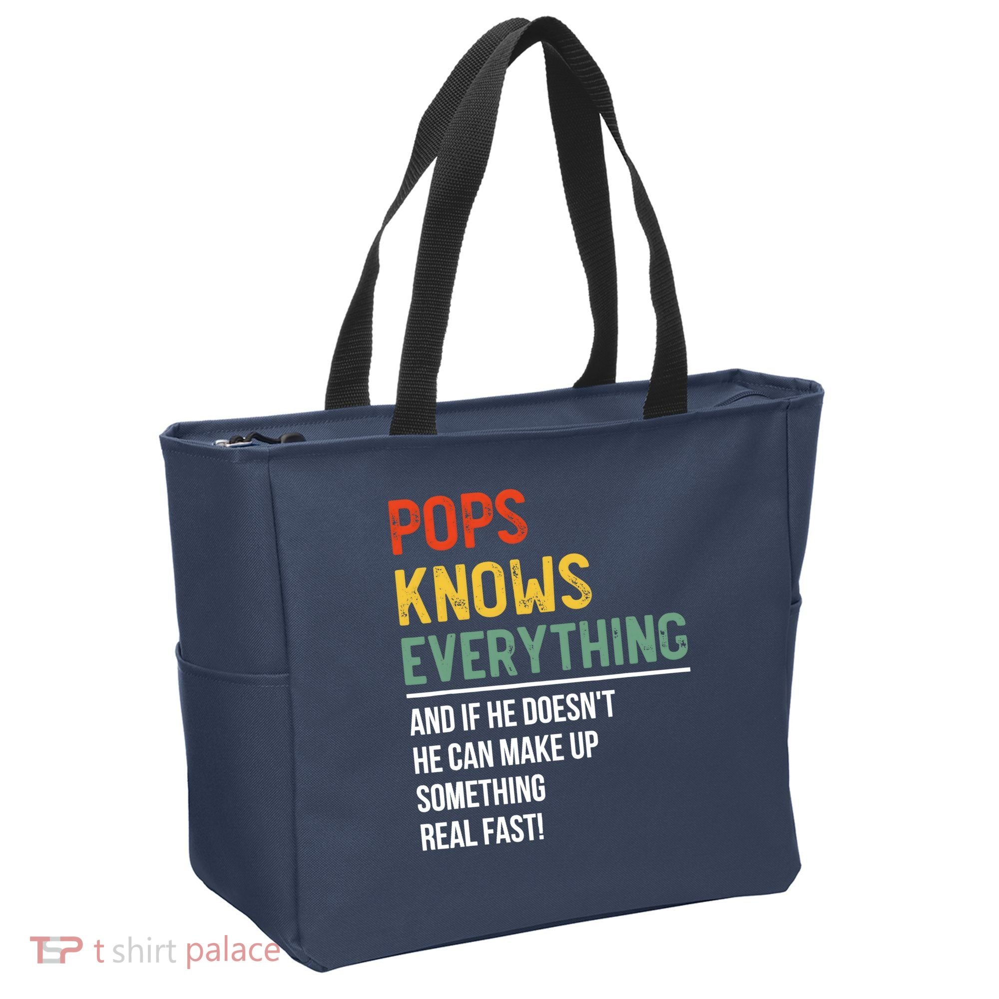 Pops Knows Everything Father's Day Pops Tote Bag