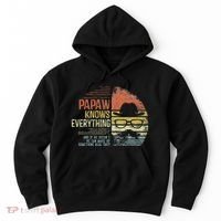 Papaw Knows Everything Funny Papaw Gag Gifts Birthday Hoodie thumb 0