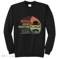 Papaw Knows Everything Funny Papaw Gag Gifts Birthday Sweatshirt thumb 0
