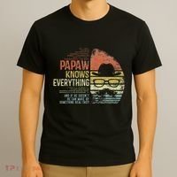 Papaw Knows Everything Funny Papaw Gag Gifts Birthday T-Shirt thumb 3