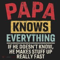 Papa Knows Everything Funny FatherS Day Papa Gift Women's Sweatshirt thumb 2