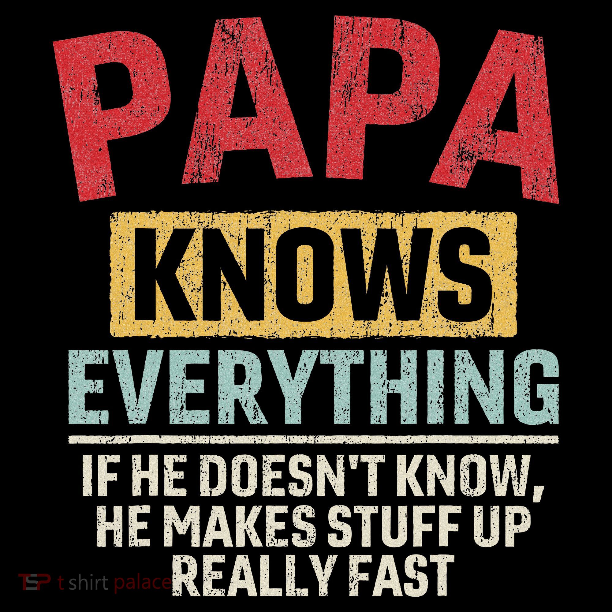 Papa Knows Everything Funny FatherS Day Papa Gift Mousepad