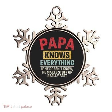 Papa Knows Everything Funny FatherS Day Papa Gift Ornament