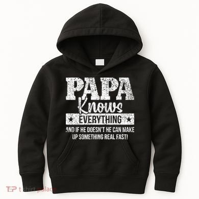 Papa Knows Everything Design Kids Hoodie