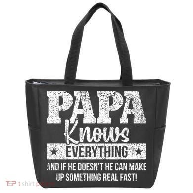 Papa Knows Everything Design Tote Bag