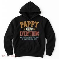 Pappy Knows Everything Humorous FatherS Day Pappy Hoodie thumb 0