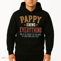 Pappy Knows Everything Humorous FatherS Day Pappy Hoodie thumb 2
