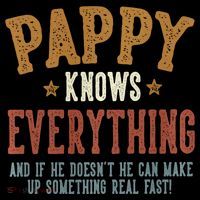 Pappy Knows Everything Humorous FatherS Day Pappy Bucket Hat thumb 4