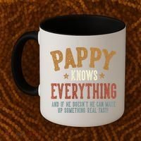 Pappy Knows Everything Humorous FatherS Day Pappy Coffee Mug thumb 2