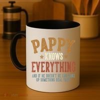 Pappy Knows Everything Humorous FatherS Day Pappy Coffee Mug thumb 4