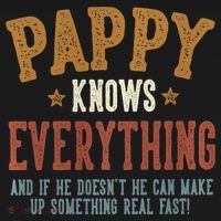 Pappy Knows Everything Humorous FatherS Day Pappy Polo thumb 3