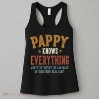 Pappy Knows Everything Humorous FatherS Day Pappy Women's Tank Top thumb 3