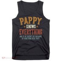 Pappy Knows Everything Humorous FatherS Day Pappy Tank Top thumb 0