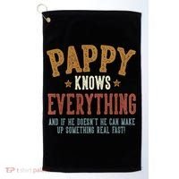 Pappy Knows Everything Humorous FatherS Day Pappy Golf Towel thumb 0