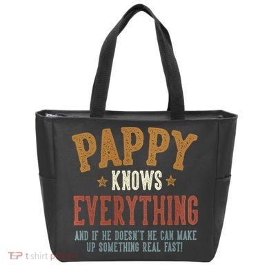 Pappy Knows Everything Humorous FatherS Day Pappy Tote Bag