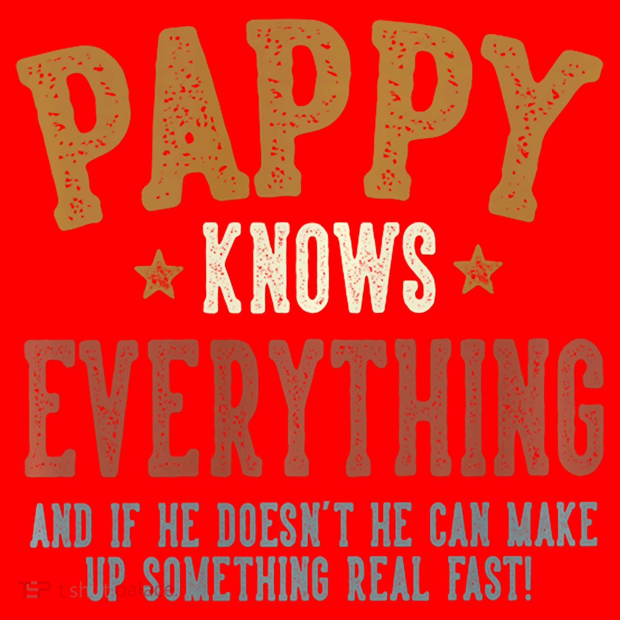 Pappy Knows Everything Humorous FatherS Day Pappy Santa Hat