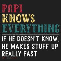 Papi Knows Everything Fathers Day Gift For Funny Grandpa Tumbler thumb 3