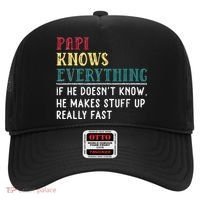 Papi Knows Everything Fathers Day Gift For Funny Grandpa Hat thumb 0