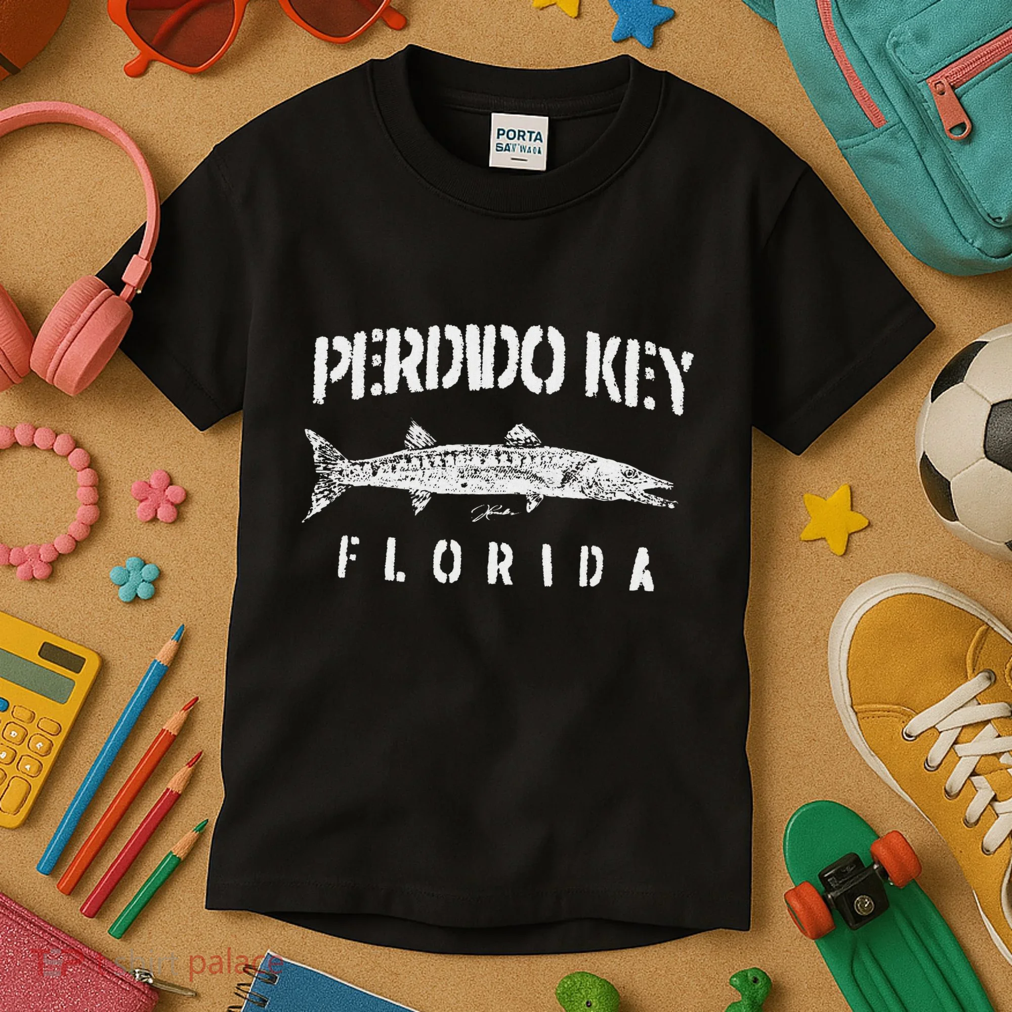 Perdido Key Fl Great Barracuda Kids T-Shirt