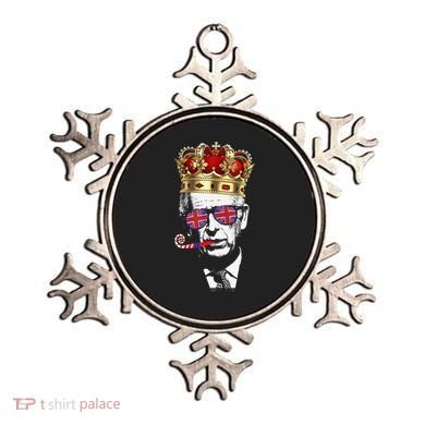 Party King Funny Coronation King Charles Union Jack & Crown Ornament